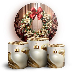 KIT Redondo e Trio - Natal Ano Novo - Sublimado 3D