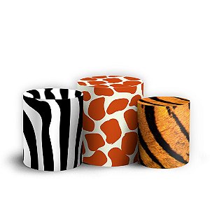 Trio Cilindro - Safari - Sublimado 3D + Elástico