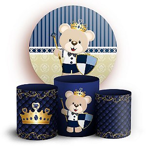 KIT Redondo e Trio - Ursinho Capitone Azul - Sublimado 3D