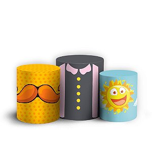 Trio Cilindro - Mundo Bita - Sublimado 3D + Elástico