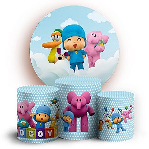 KIT Redondo e Trio - Pocoyo - Sublimado 3D