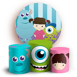 KIT Redondo e Trio - Monstros SA - Sublimado 3D