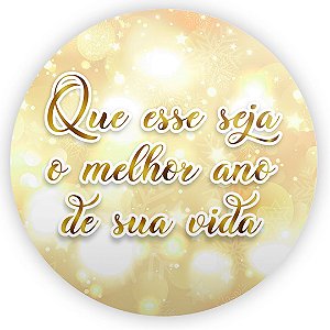 Painel Redondo - Ano Novo - Sublimado 3D