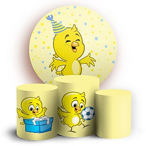 KIT Redondo e Trio - Pintinho Amarelinho - Sublimado 3D