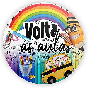 Painel Redondo - Volta as Aulas - Sublimado 3D