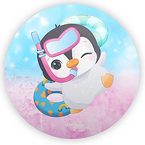 Mini Painel - Pinguin Piscina Pool Party - Sublimado 3D