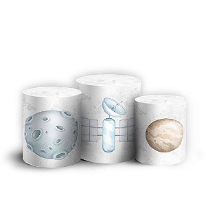 Trio Cilindro - Astronauta - Sublimado 3D + Elástico