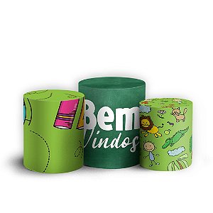 Trio Cilindro - Volta as Aulas - Sublimado 3D + Elástico