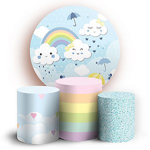 KIT Redondo e Trio - Chuva de Amor - Sublimado 3D