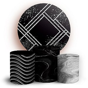 KIT Redondo e Trio - Mámore Glitter - Sublimado 3D