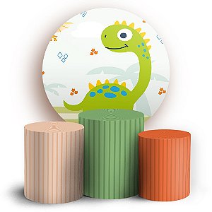 KIT Redondo e Trio - Dinossauro Cute - Sublimado 3D