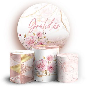 KIT Redondo e Trio - Floral - Sublimado 3D