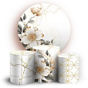KIT Redondo e Trio - Floral - Sublimado 3D