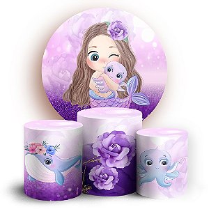 KIT Redondo e Trio - Sereia - Sublimado 3D