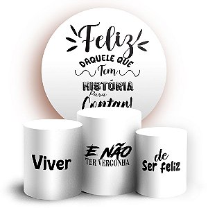 KIT Redondo e Trio - Um Brinde a Vida - Sublimado 3D