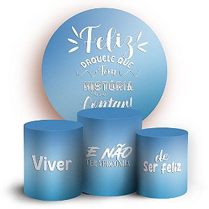 KIT Redondo e Trio - Um Brinde a Vida - Sublimado 3D