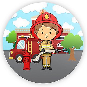 Capa Mini Painel Sublimado - Bombeiro Baby