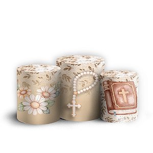 Trio Cilindro - Batizado - Sublimado 3D + Elástico