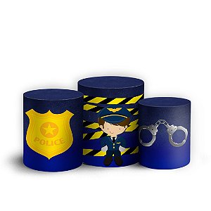 Trio Cilindro - Policia Baby - Sublimado 3D + Elástico