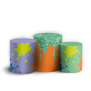 Trio Cilindro - Slime - Sublimado 3D + Elástico
