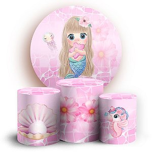 KIT Redondo e Trio - Sereia - Sublimado 3D