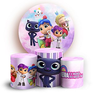 KIT Redondo e Trio - Vera No Reino Do Arco Iris - Sublimado 3D