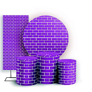 KIT Redondo Trio e Faixa - Tijolos - Sublimado 3D