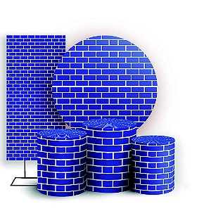 KIT Redondo Trio e Faixa - Tijolos - Sublimado 3D