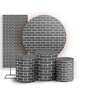 KIT Redondo Trio e Faixa - Tijolo - Sublimado 3D