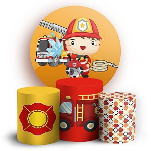 KIT Redondo e Trio - Bombeiro Baby - Sublimado 3D