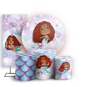KIT Redondo Trio e Faixa - Sereia - Sublimado 3D