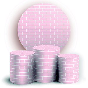 KIT Redondo e Trio - Tijolos - Sublimado 3D