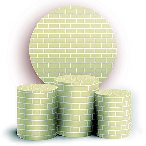 KIT Redondo e Trio - Tijolos - Sublimado 3D