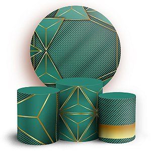 KIT Redondo e Trio - Abstrato - Sublimado 3D