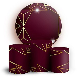 KIT Redondo e Trio - Abstrato - Sublimado 3D