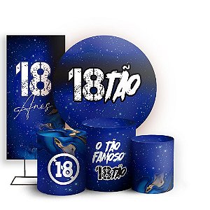 KIT Redondo Trio e Faixa - 18 Anos - Sublimado 3D