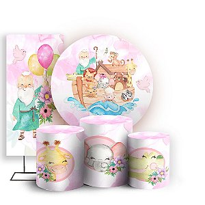 KIT Redondo Trio e Faixa - Arca de Noe - Sublimado 3D