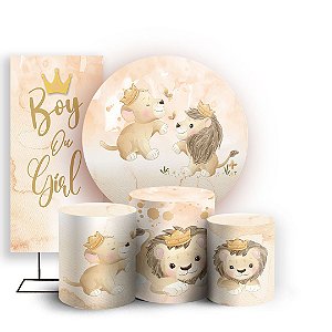 KIT Redondo Trio e Faixa - Cha Revelacao - Sublimado 3D