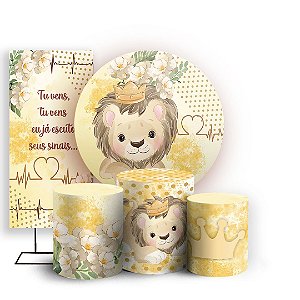 KIT Redondo Trio e Faixa - Leaozinho - Sublimado 3D