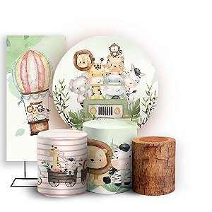 KIT Redondo Trio e Faixa - Safari - Sublimado 3D