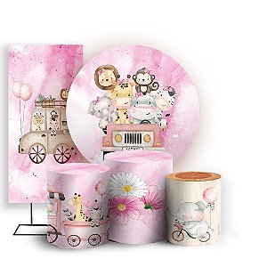 KIT Redondo Trio e Faixa - Safari - Sublimado 3D