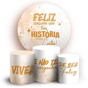 KIT Redondo e Trio - Um Brinde a Vida - Sublimado 3D