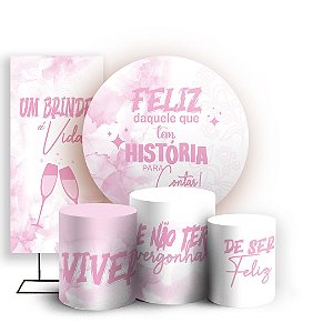 KIT Redondo Trio e Faixa - Um Brinde a Vida - Sublimado 3D