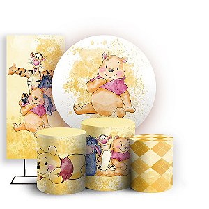KIT Redondo Trio e Faixa - Ursinho Pooh - Sublimado 3D