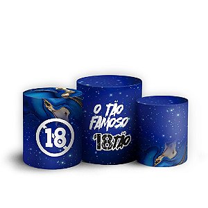 Trio Cilindro - 18 Anos - Sublimado 3D + Elástico