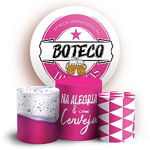 KIT Redondo e Trio - Boteco Rosa - Sublimado 3D
