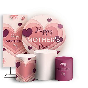 KIT Redondo Trio e Faixa - Mother's Day - Sublimado 3D