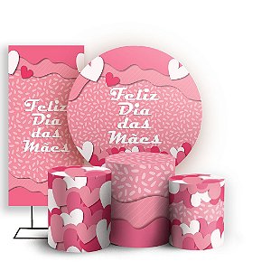 KIT Redondo Trio e Faixa - Dia das Maes - Sublimado 3D