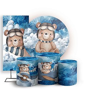 KIT Redondo Trio e Faixa - Ursos - Sublimado 3D