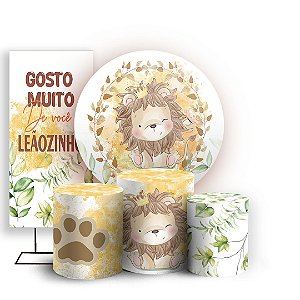 KIT Redondo Trio e Faixa - Leaozinho - Sublimado 3D